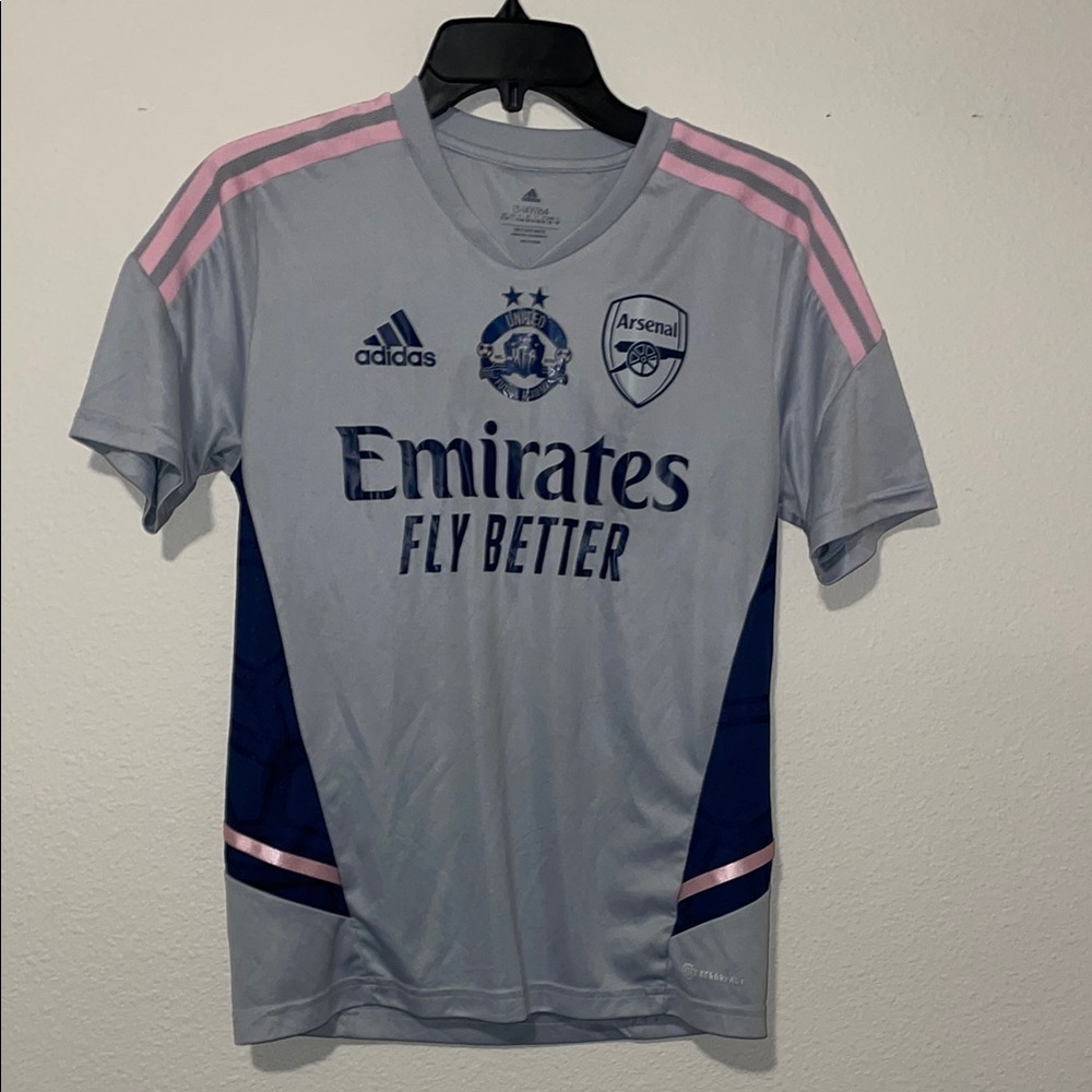 Adidas Arsenal Gray and Pink Jersey